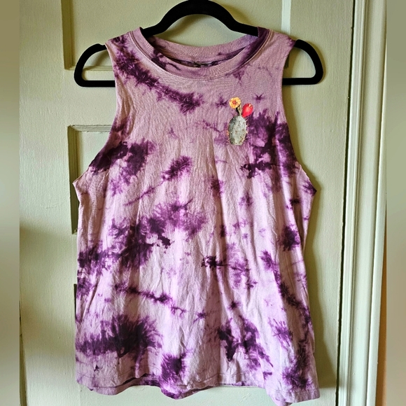 Cacti succulent cute tie dye Dravus tank top - Picture 3 of 7